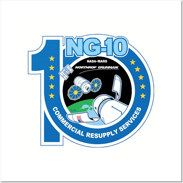 NG-10 Launch Team Patch Wall Art by Spacestuffplus